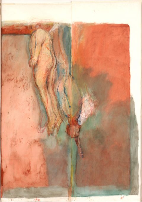 Red Sea, 1984, Oil pastel, pastel, oil, and charcoal on vellum paper.