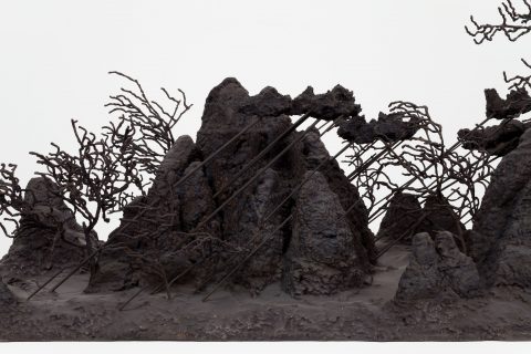 détail de Vent soudain, 2006-2007, Patrick Coutu, Bronze.