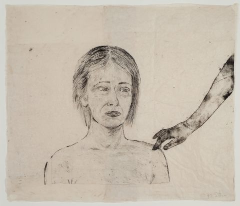 Sans titre, 2001, Mixed media and collage on cut, glued, and superimposed paper.